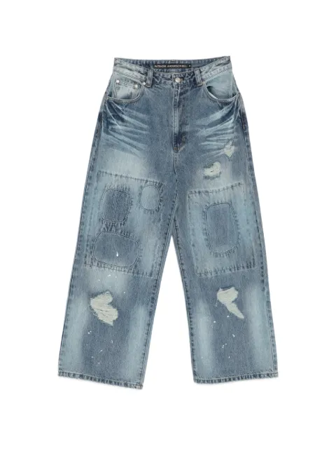 Andersson Bell jeans con diseño patchwork y efecto envejecido