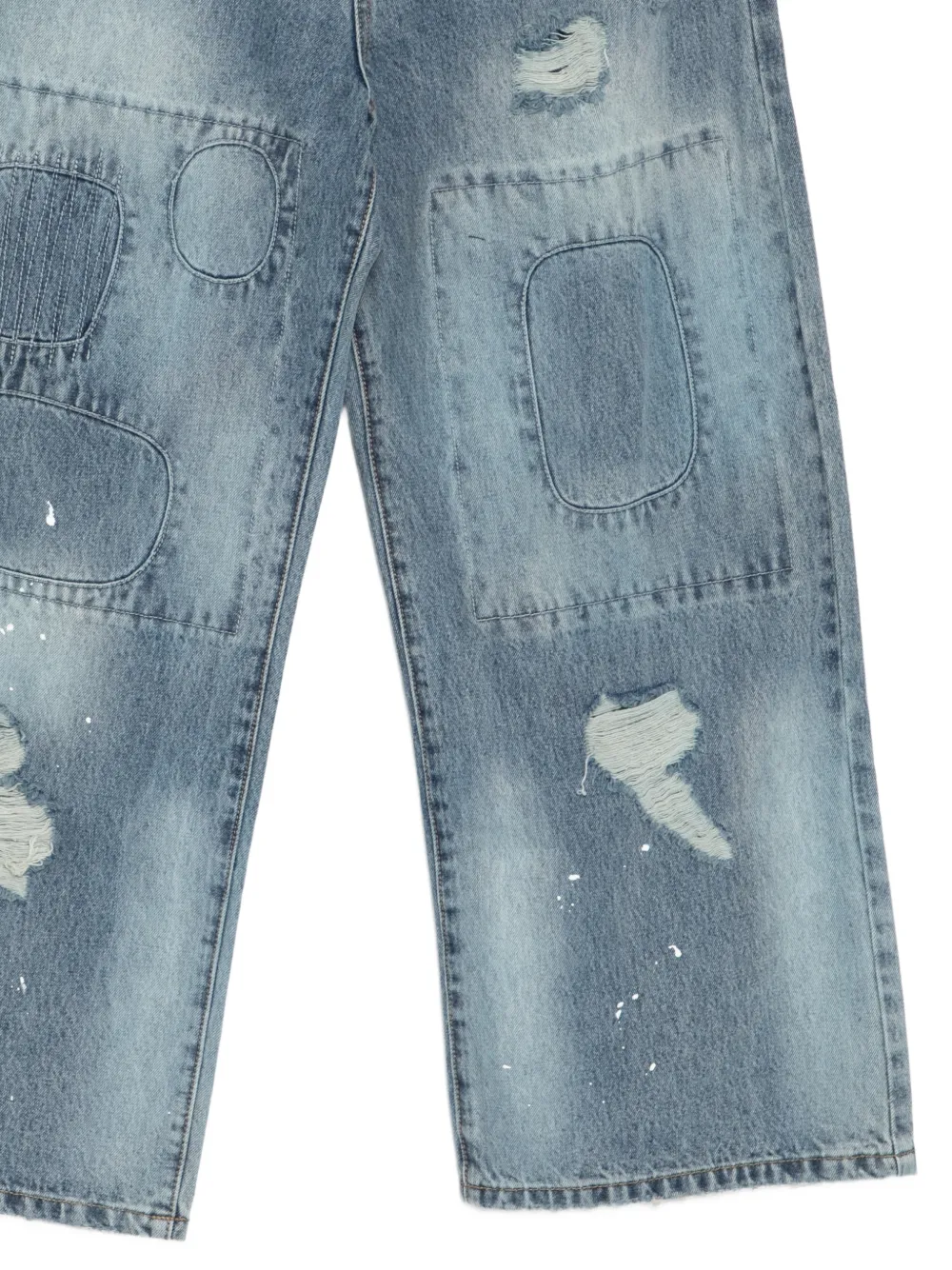  Andersson Bell Patchwork Distressed Jeans - Blue 