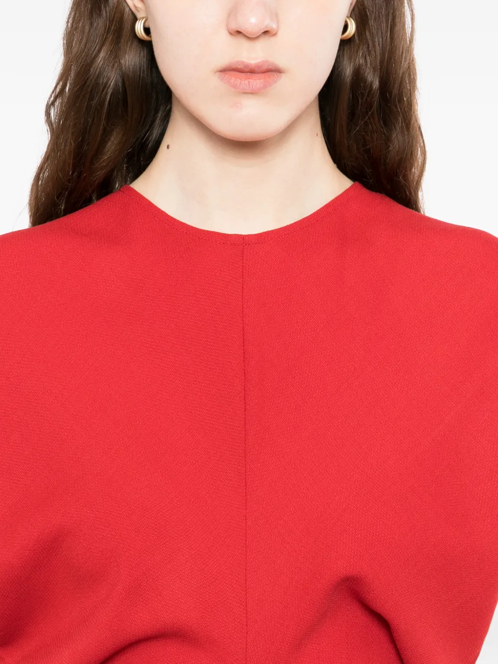 TOTEME Jurk met gedrapeerde taille Rood