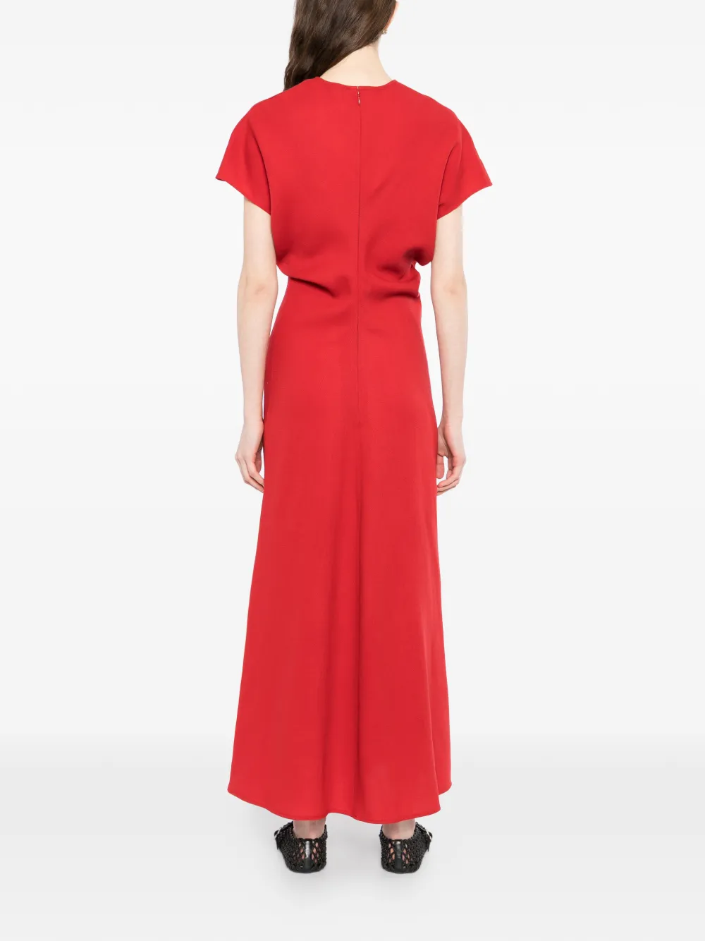 TOTEME Jurk met gedrapeerde taille Rood
