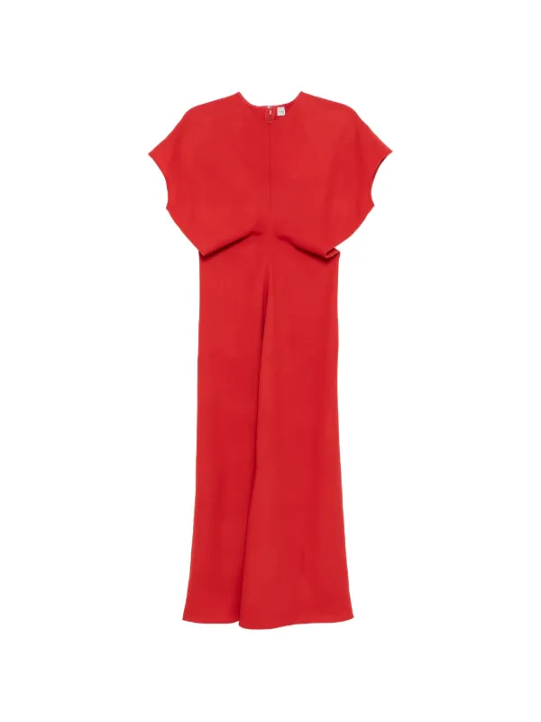 toteme red dress TOTEME - Slouch Waist Wool Dress Poppy - 34