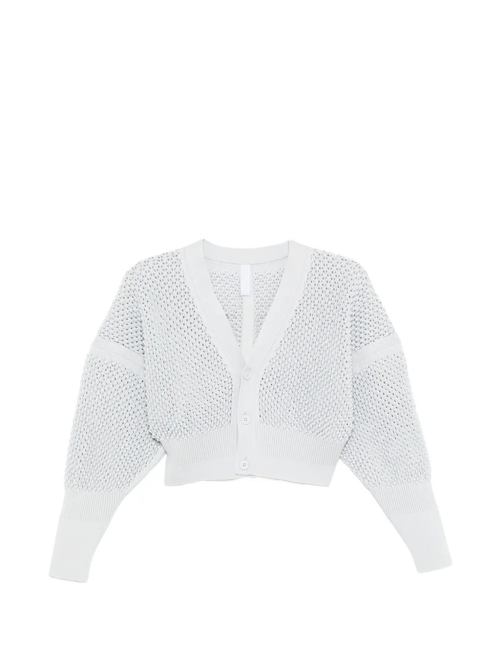Cfcl Lattice Cropped Cardigan In White