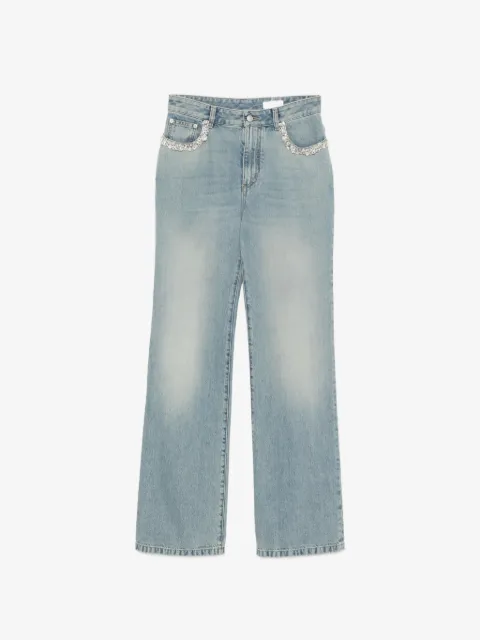 Alexander McQueen jean à ornements en cristal
