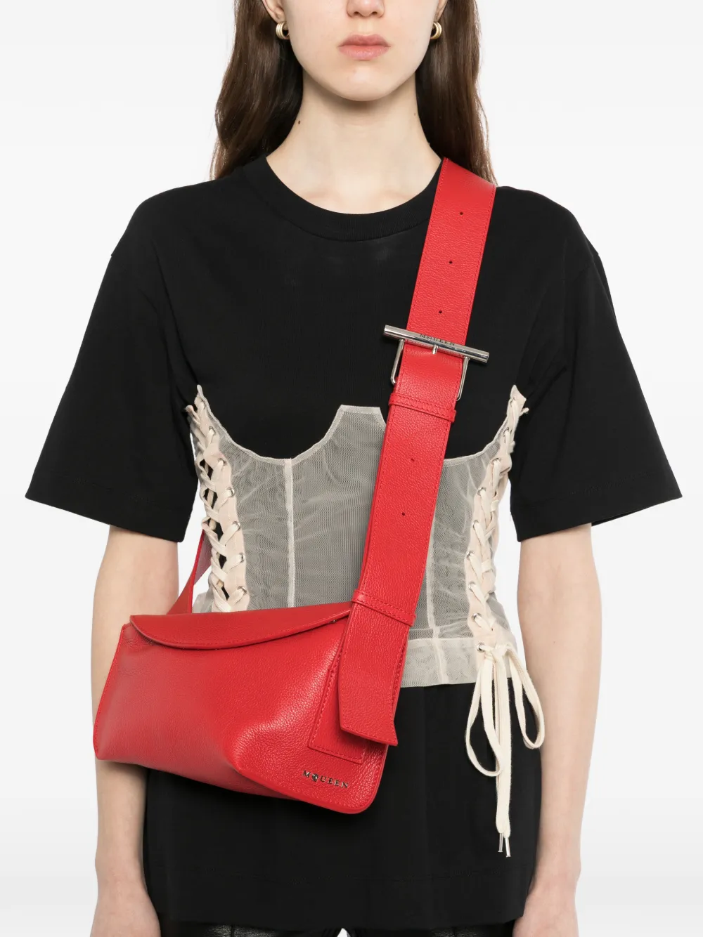  Alexander Mcqueen T-bar Shoulder Bag - Red 