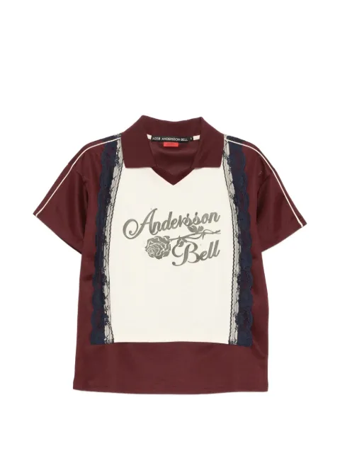 Andersson Bell lace polo jersey top