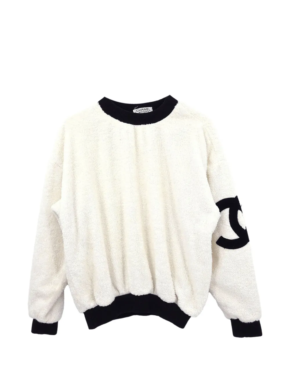 CHANEL Pre-Owned Felpa con logo 1990-2000 - Bianco