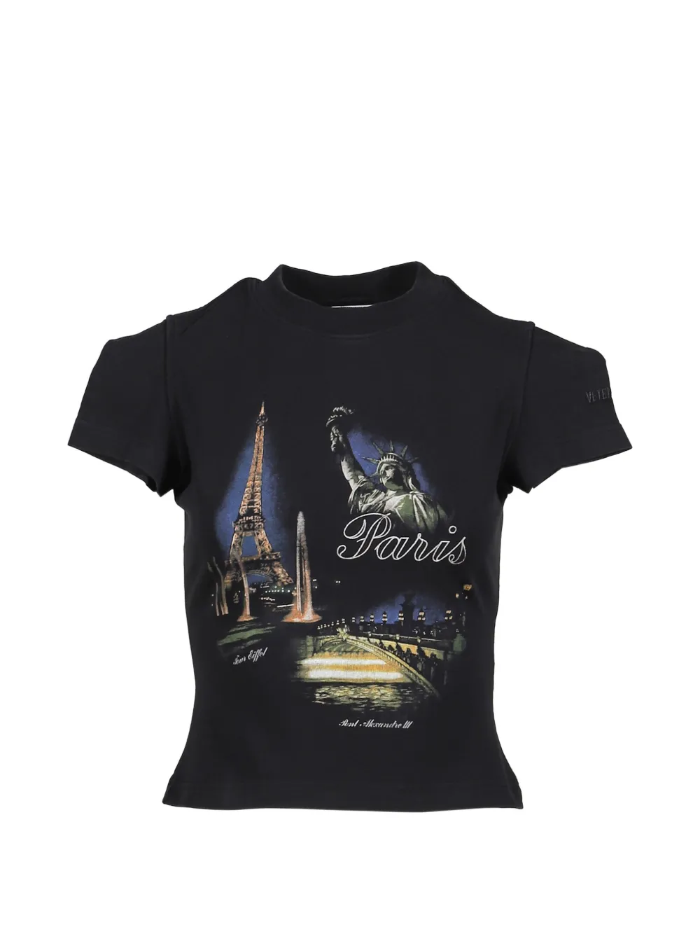VETEMENTS Paris graphic T-shirt - Nero
