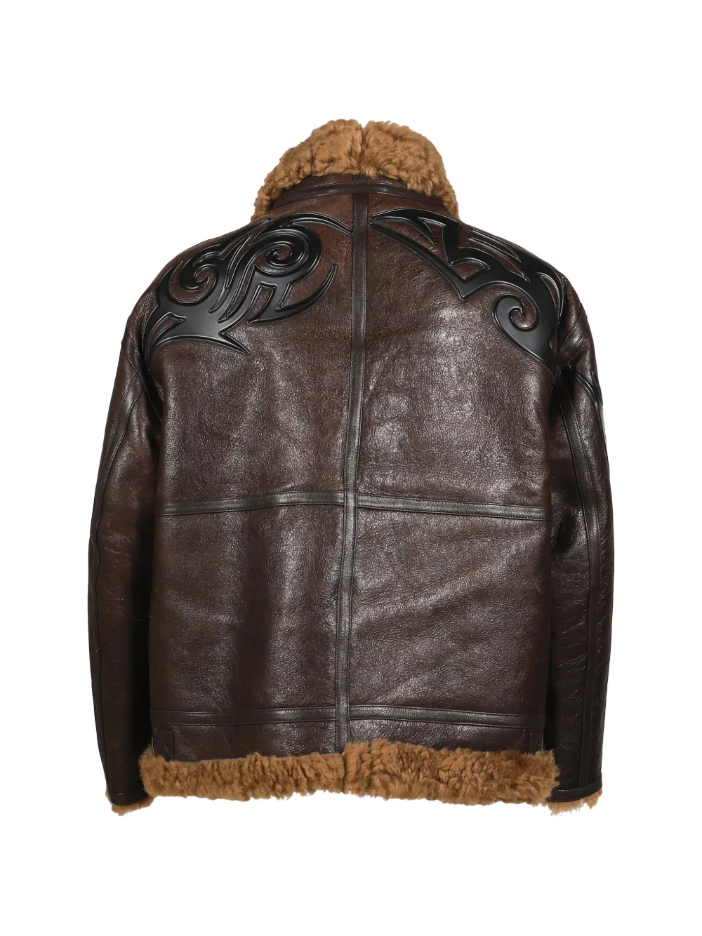  Vetements Chaqueta Con Ribete De Pelo - Marrón 