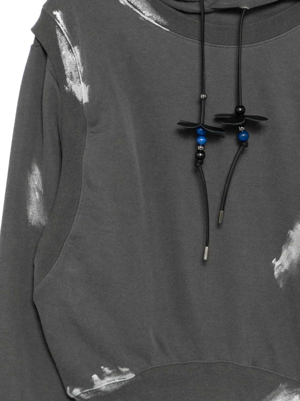  Andersson Bell Metallic Painted Hoodie - Grey 