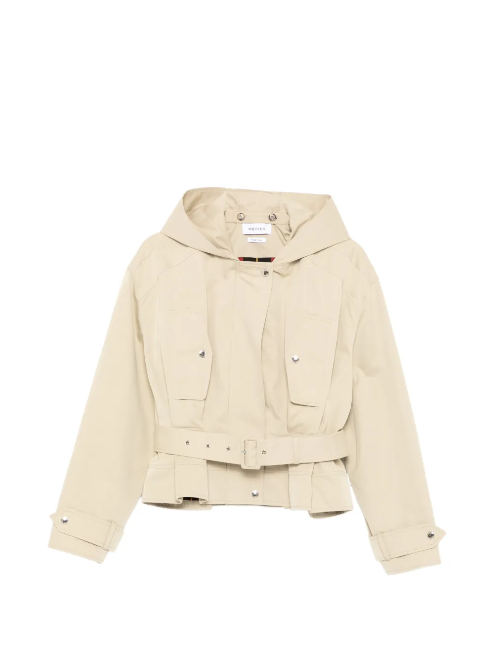 Alexander McQueen belted peplum jacket - Toni neutri