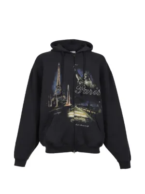 VETEMENTS グラフィックパーカー ブラック VETEMENTS グラフィック ジップパーカー | ブラック | FARFETCH JP