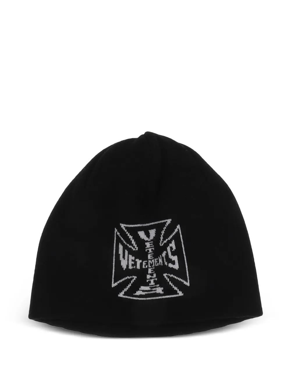 VETEMENTS logo beanie hat - Nero
