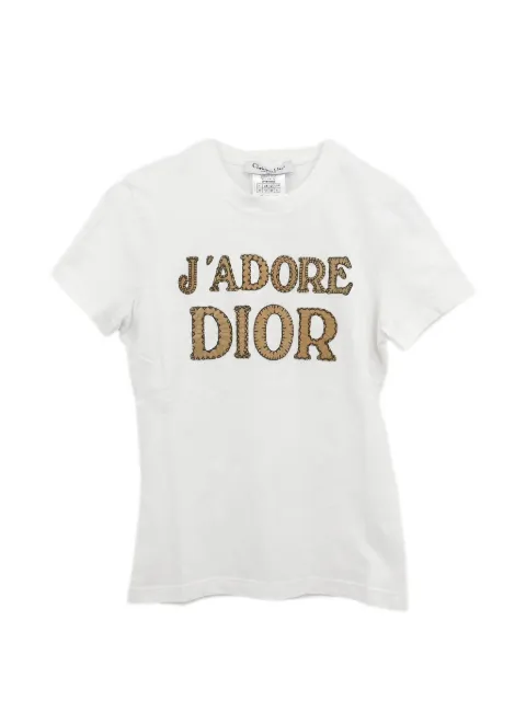 Christian Dior Pre-Owned playera con aplique del logo 2003