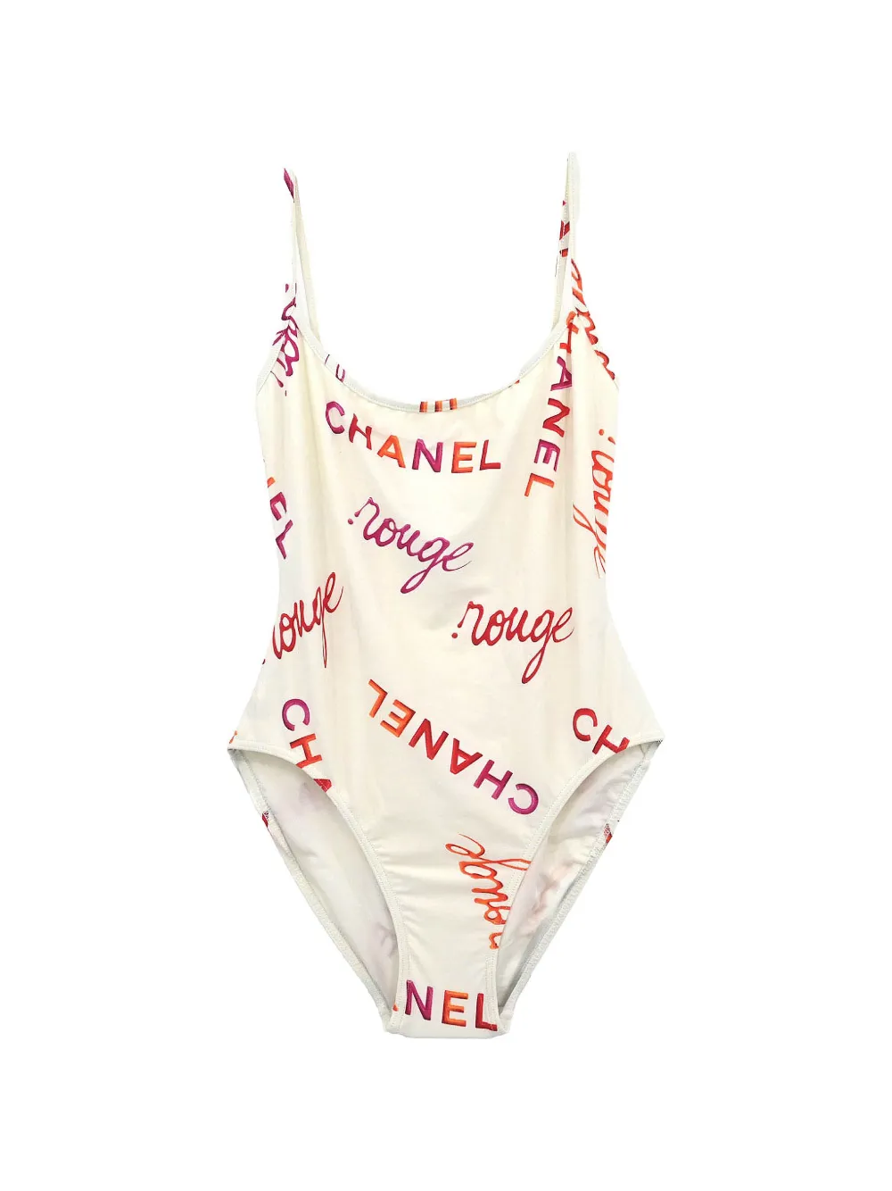 Pre-owned Chanel 1996 Logo Swimsuit In Neutral