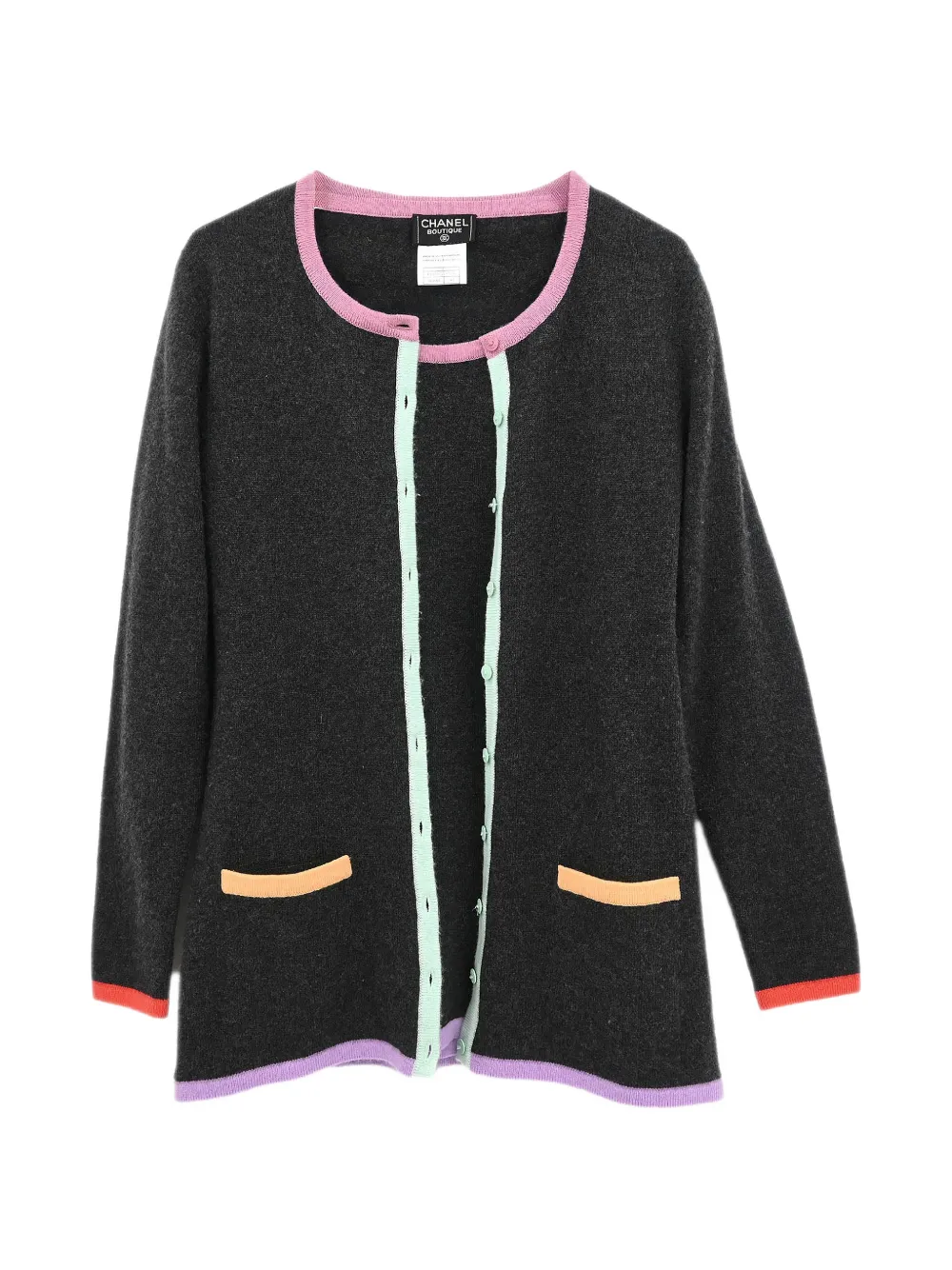 CHANEL Pre-Owned Set T-shirt e cardigan 1998 - Grigio