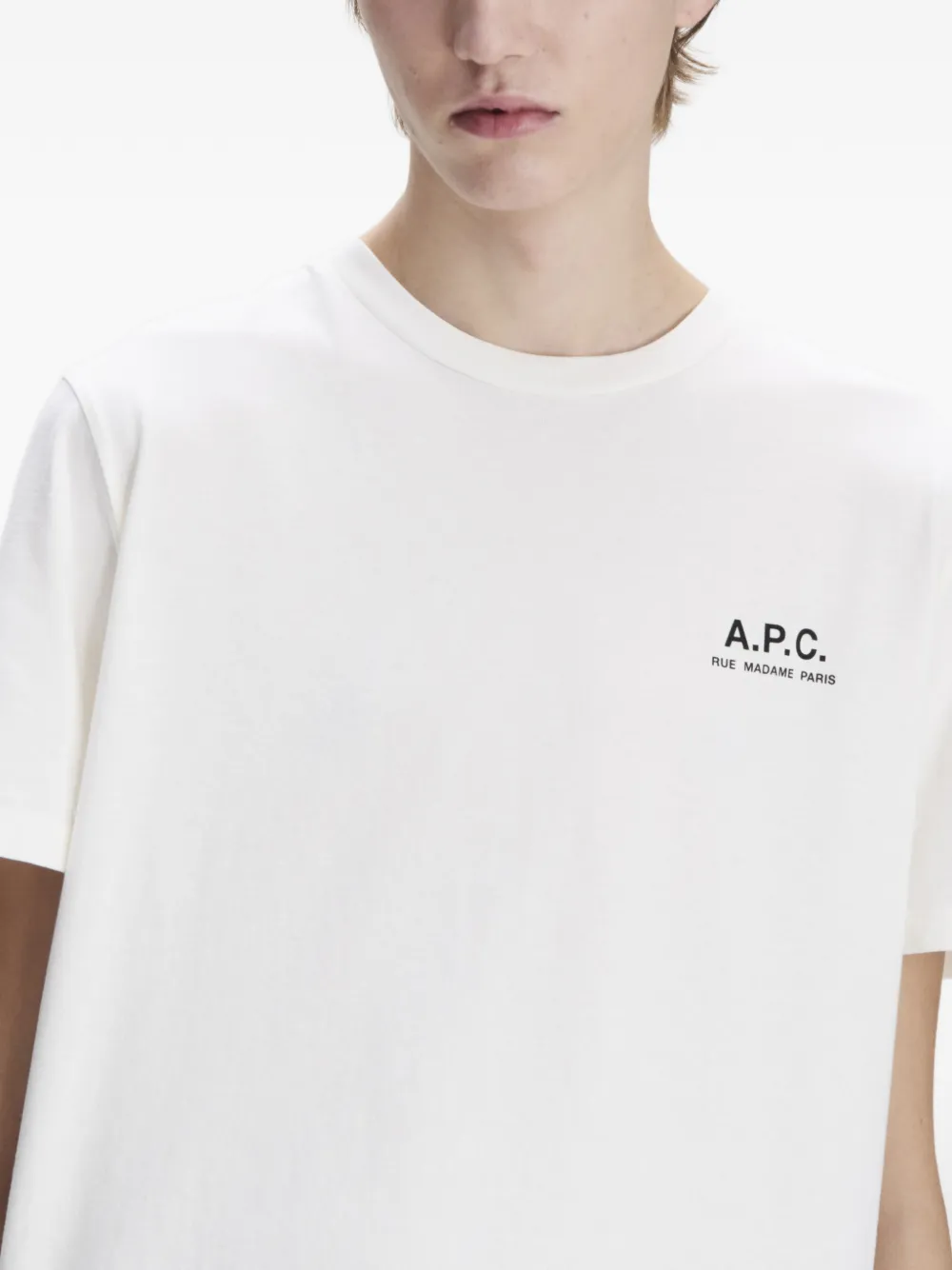 A.P.C. T-shirt met ronde hals Beige