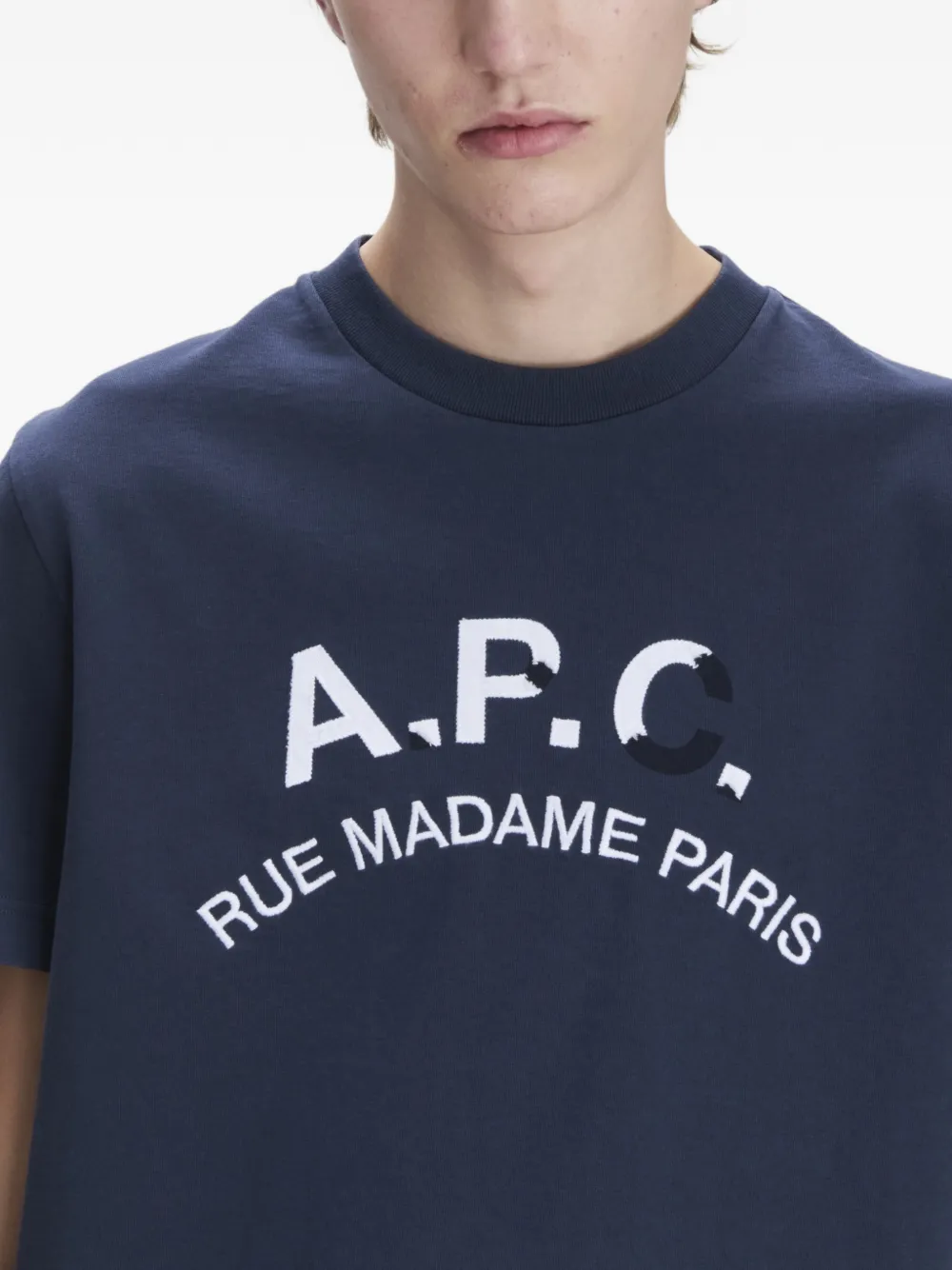 A.P.C. T-shirt met grafische print Blauw