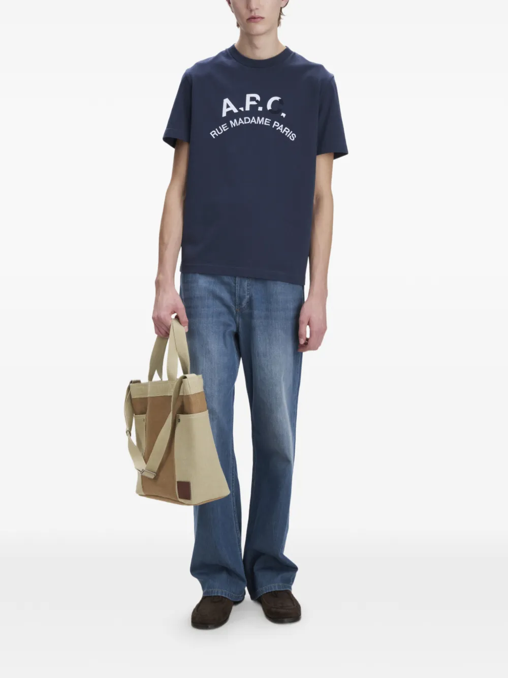 A.P.C. T-shirt met grafische print Blauw