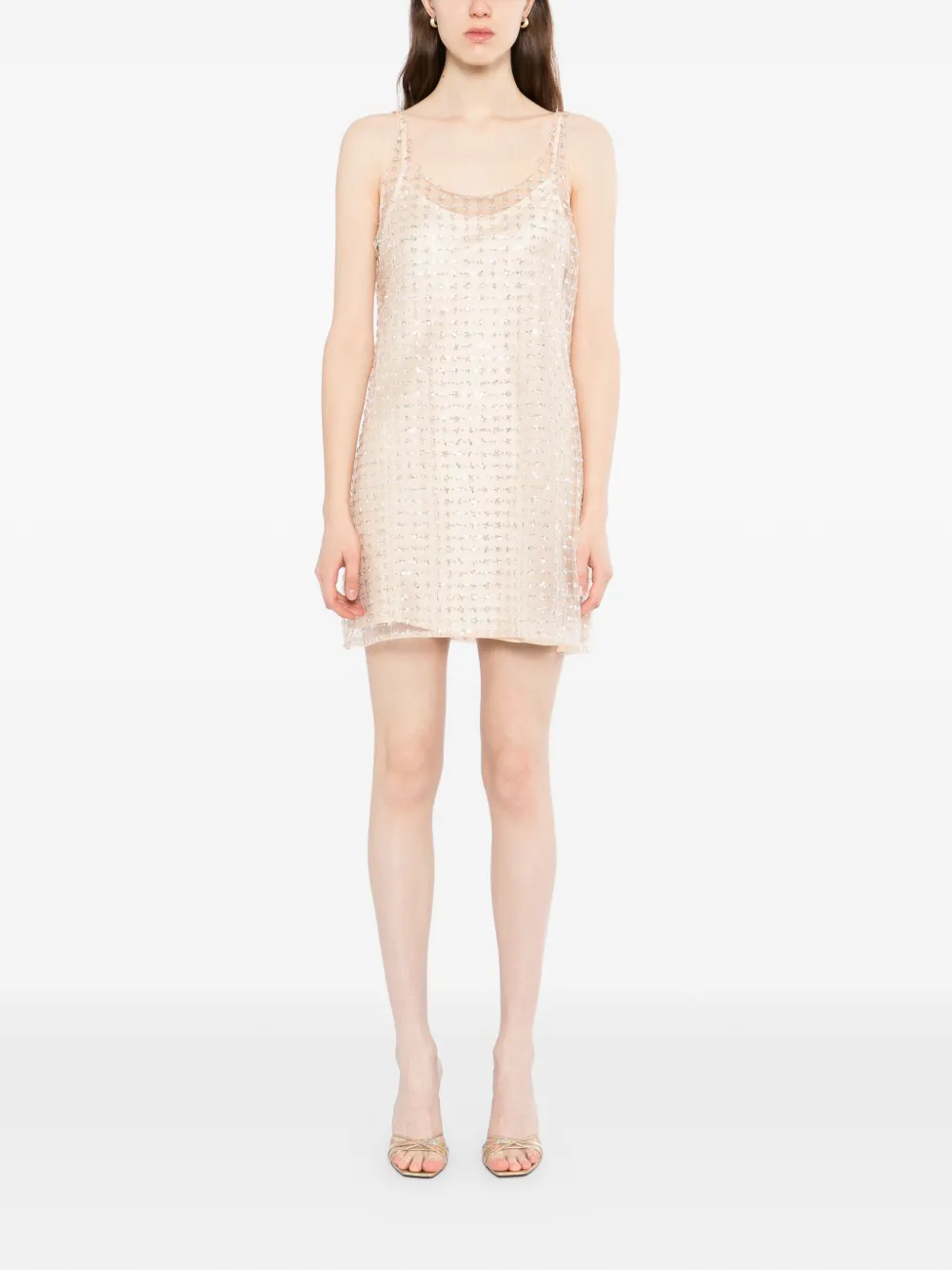  Staud Aurielle Mini Dress - Neutrals 