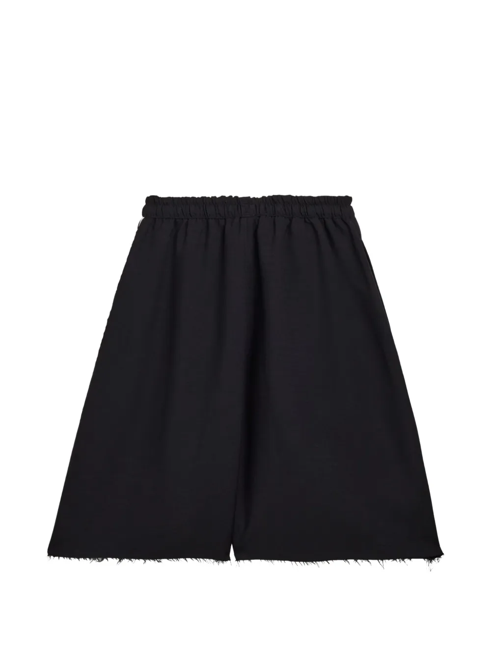  Y-3 Strip-embellishment Frayed Shorts - Black 