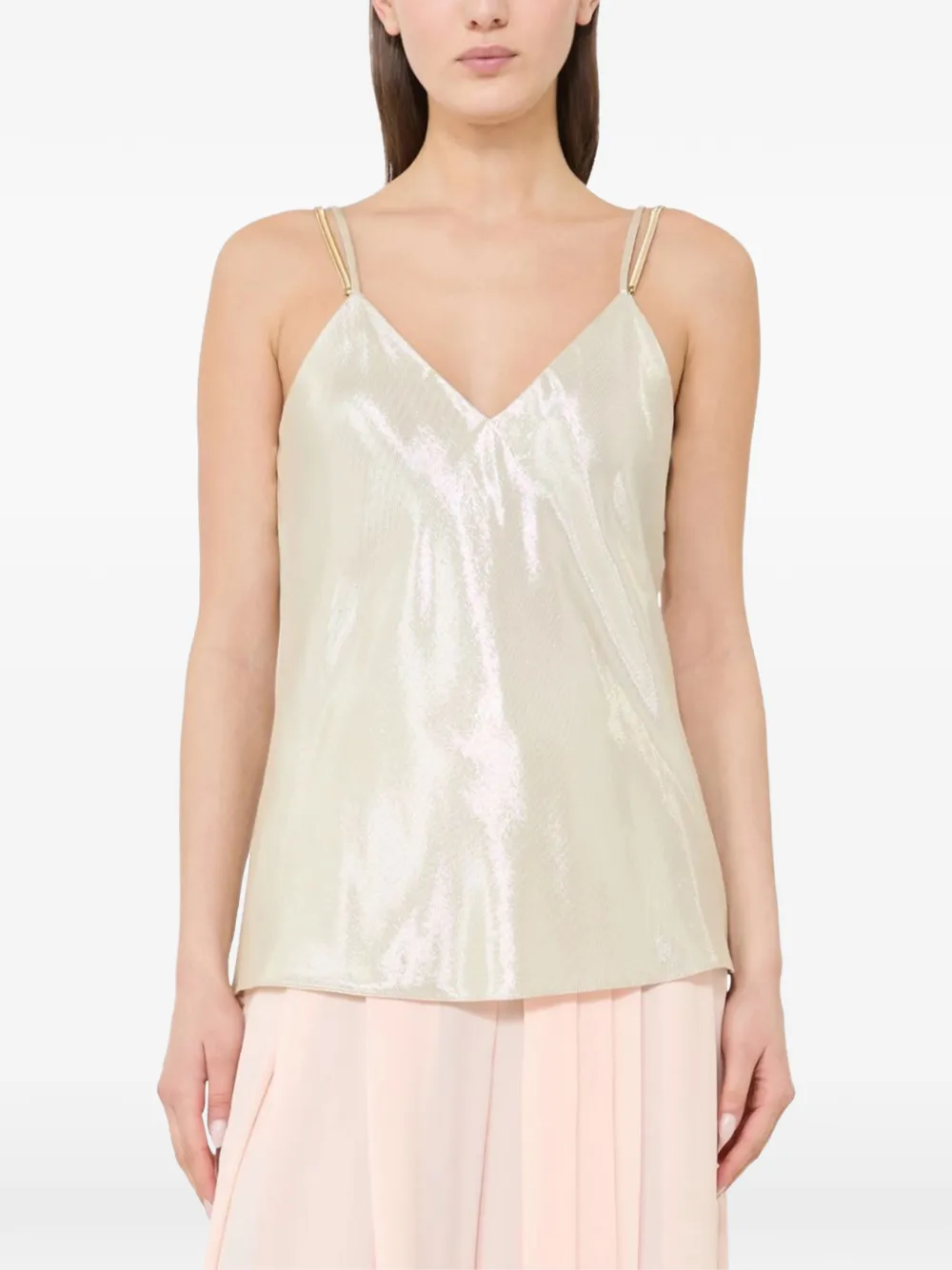 Max Mara Top met V-hals Beige