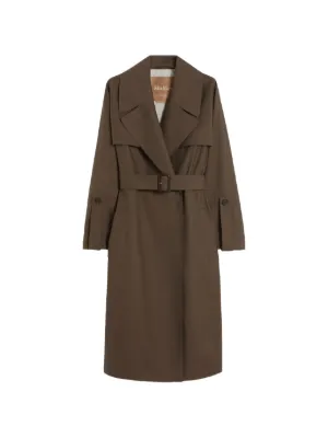 Max Mara ベルテッド コート | ブラウン | FARFETCH JP