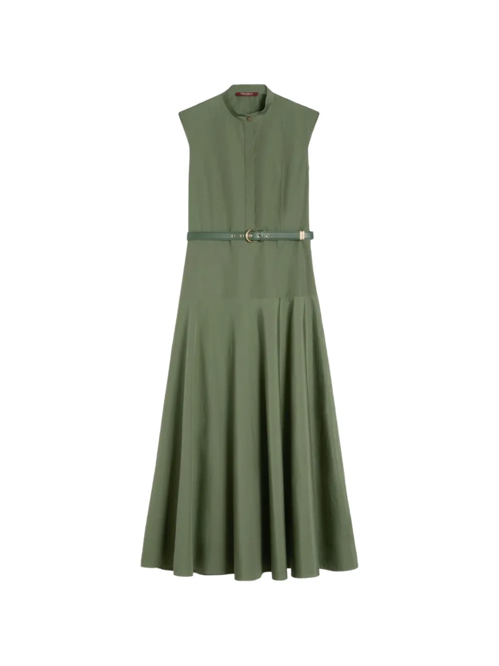 Max Mara Abito con cintura e colletto - Verde