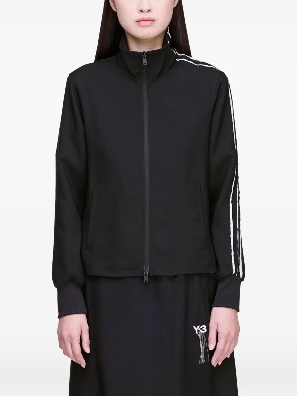 Y-3 Sweater met rits Zwart