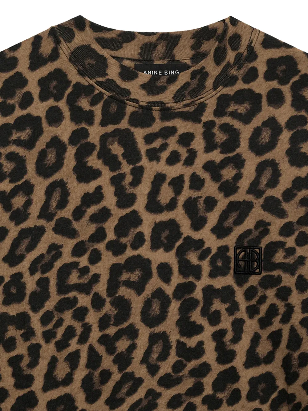  Anine Bing Leopard-print T-shirt - Brown 