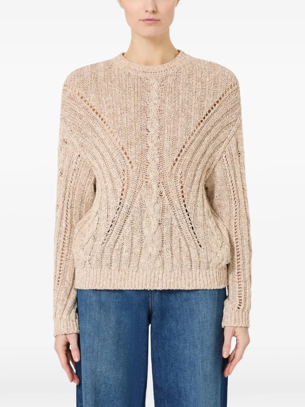 Max Mara Gebreide top Beige