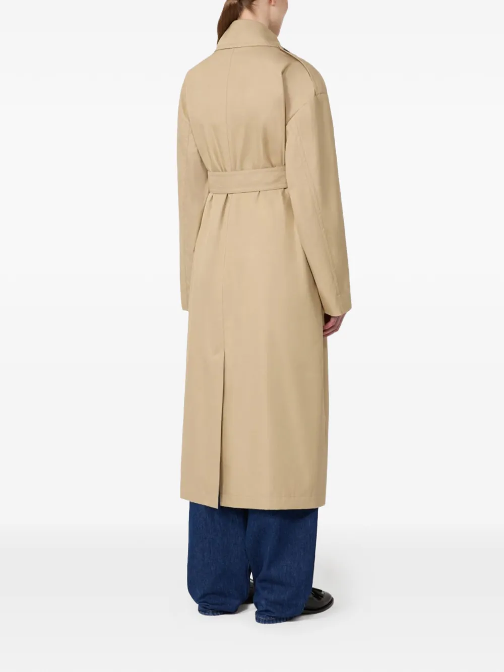  Max Mara Belted Cotton Trench Coat - Neutrals 