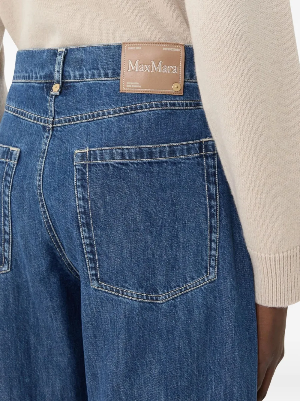  's Max Mara Vaqueros Con Bolsillo - Azul 