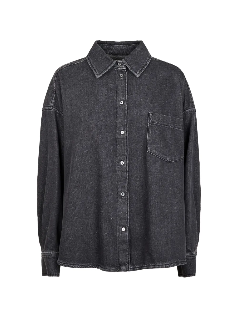 Weekend Max Mara patch-pocket denim shirt - Nero