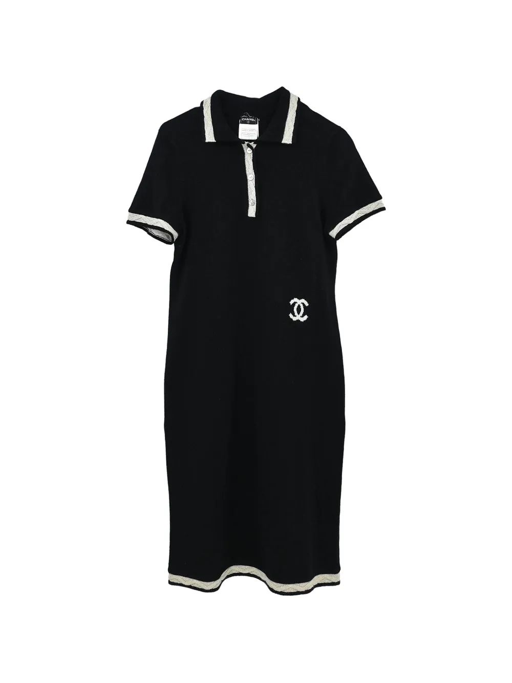 CHANEL Pre-Owned 2004 Interlocking CC short-sleeve dress - Nero