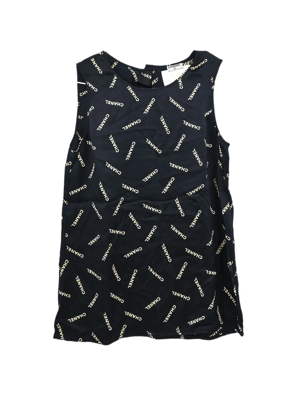 CHANEL Pre-Owned 1990-2000s logo-print sleeveless top - Nero