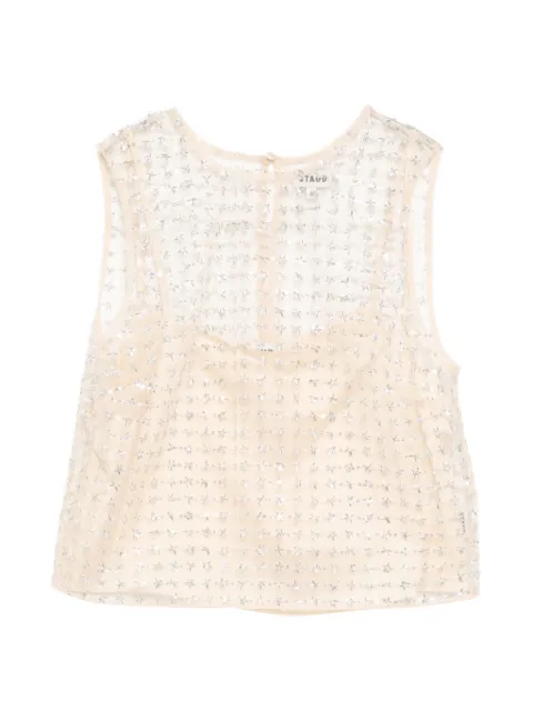 STAUD haut en tulle à sequins