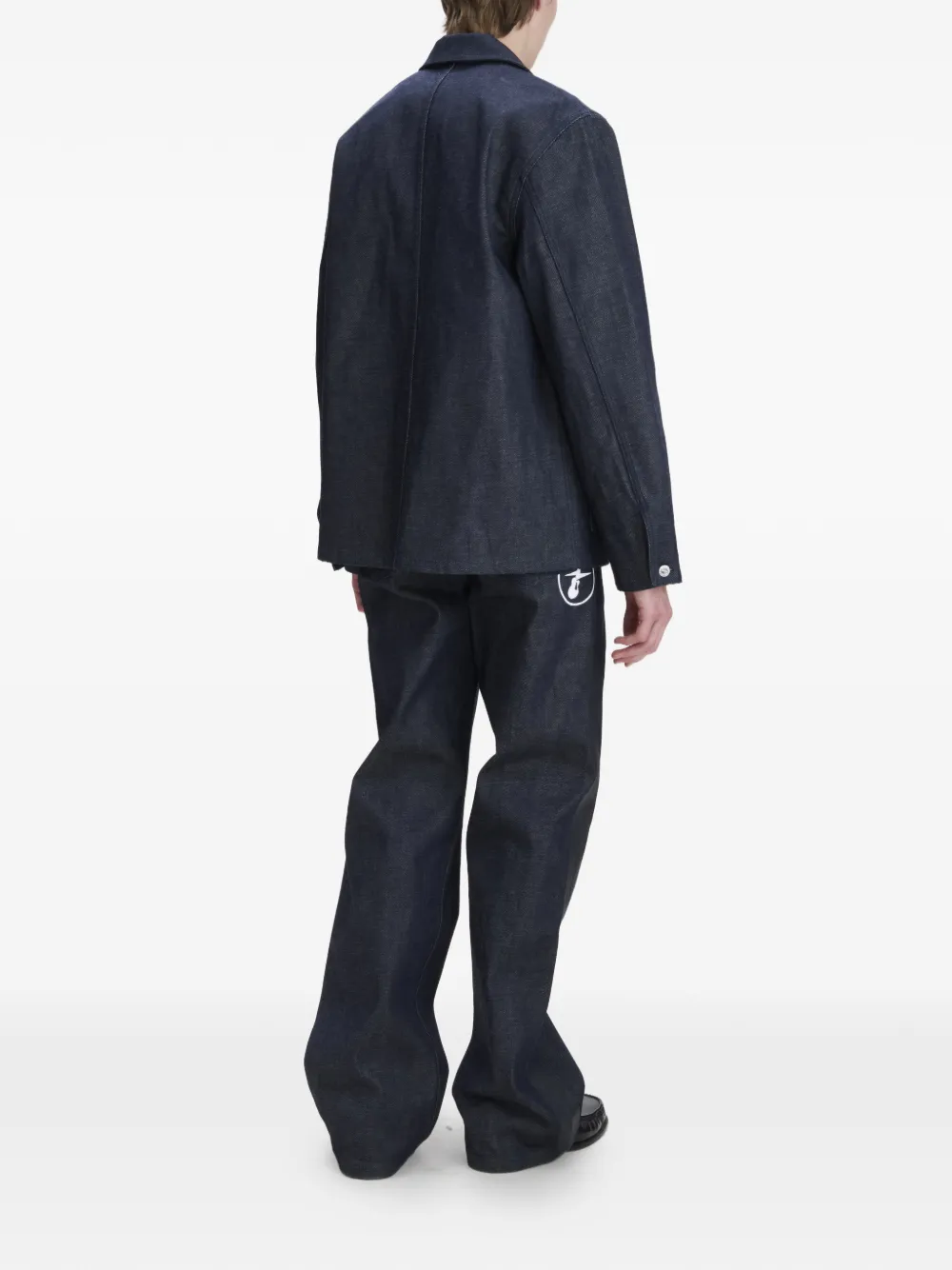 A.P.C. Shirtjack met logodetail en borstzak Blauw