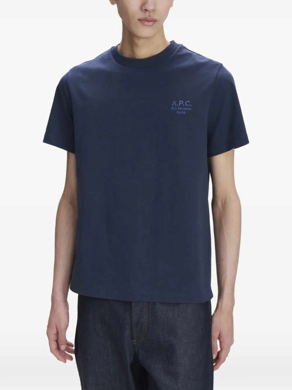 A.P.C. T-shirt met ronde hals Blauw