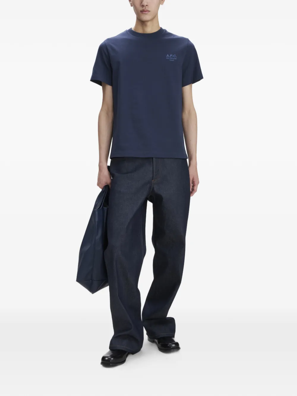  A.p.c. Camiseta Con Cuello Redondo - Azul 