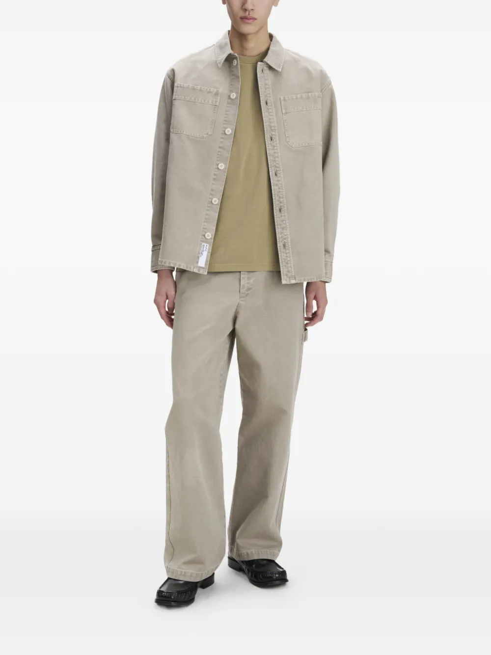 A.P.C. Overhemd met borstzak Beige