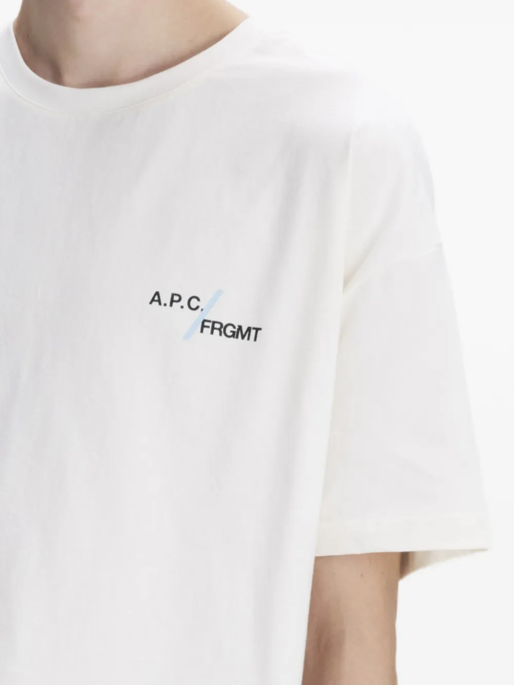A.P.C. T-shirt met ronde hals Beige