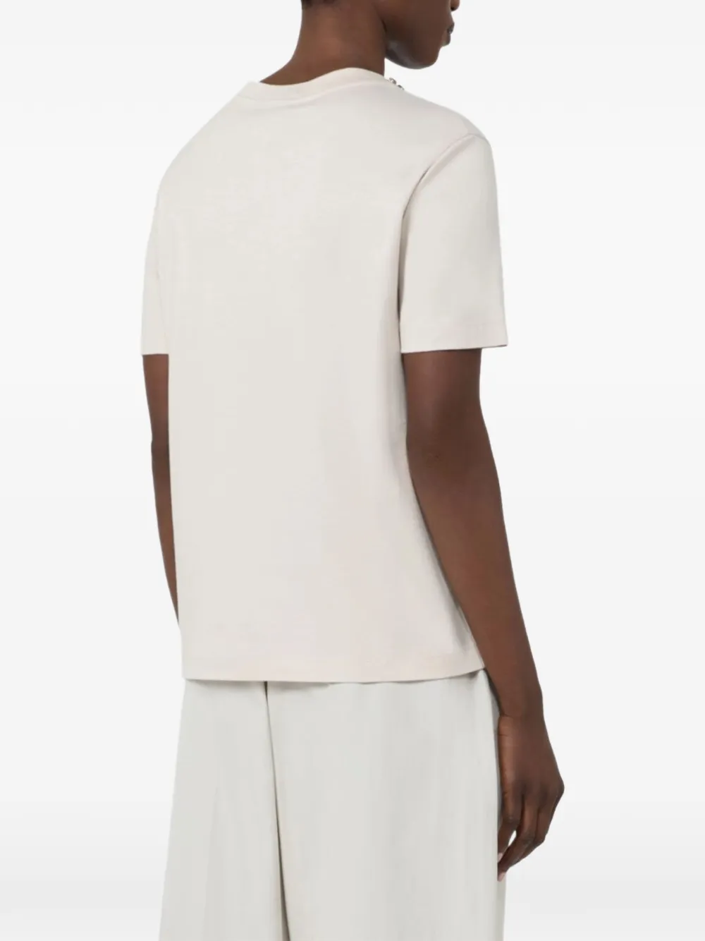  's Max Mara Beaded T-shirt - Neutrals 