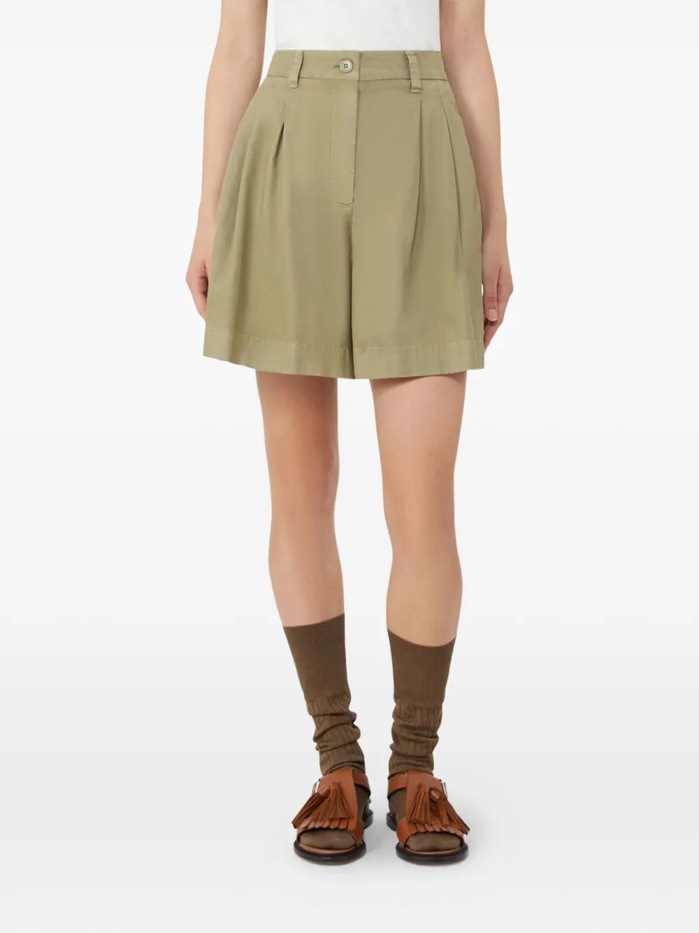 Weekend Max Mara Armonia geplooide shorts Beige