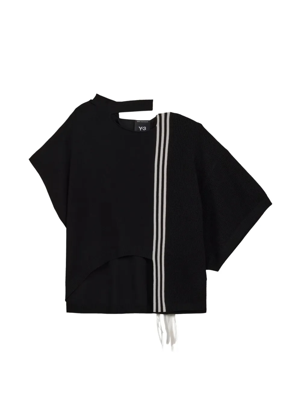 Y-3 stripe panel top - Nero