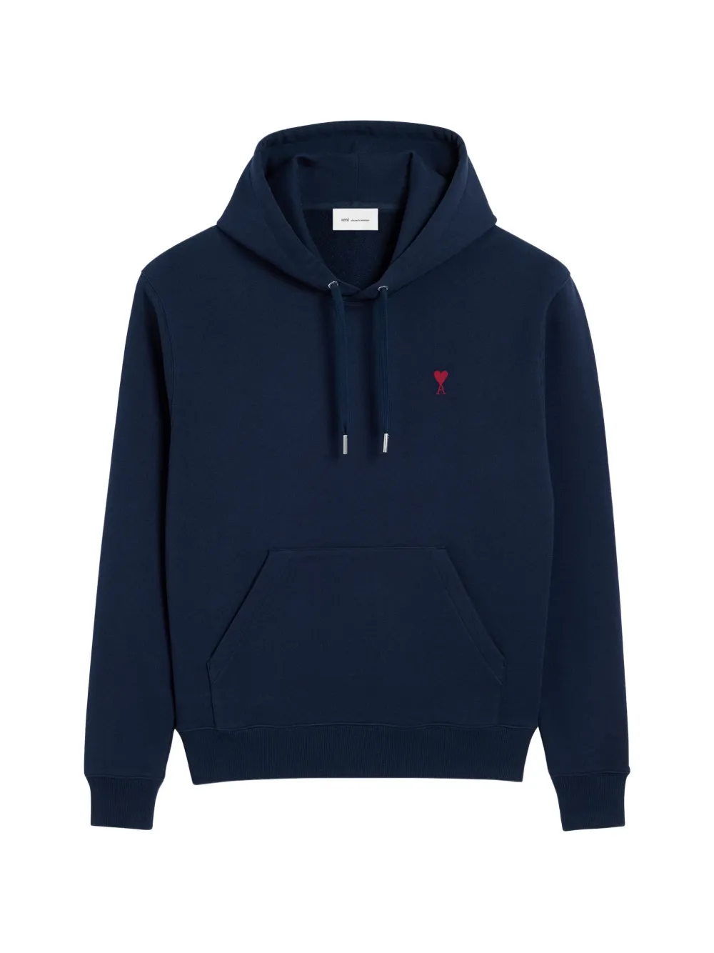 AMI Paris heart-detail hoodie - Blu