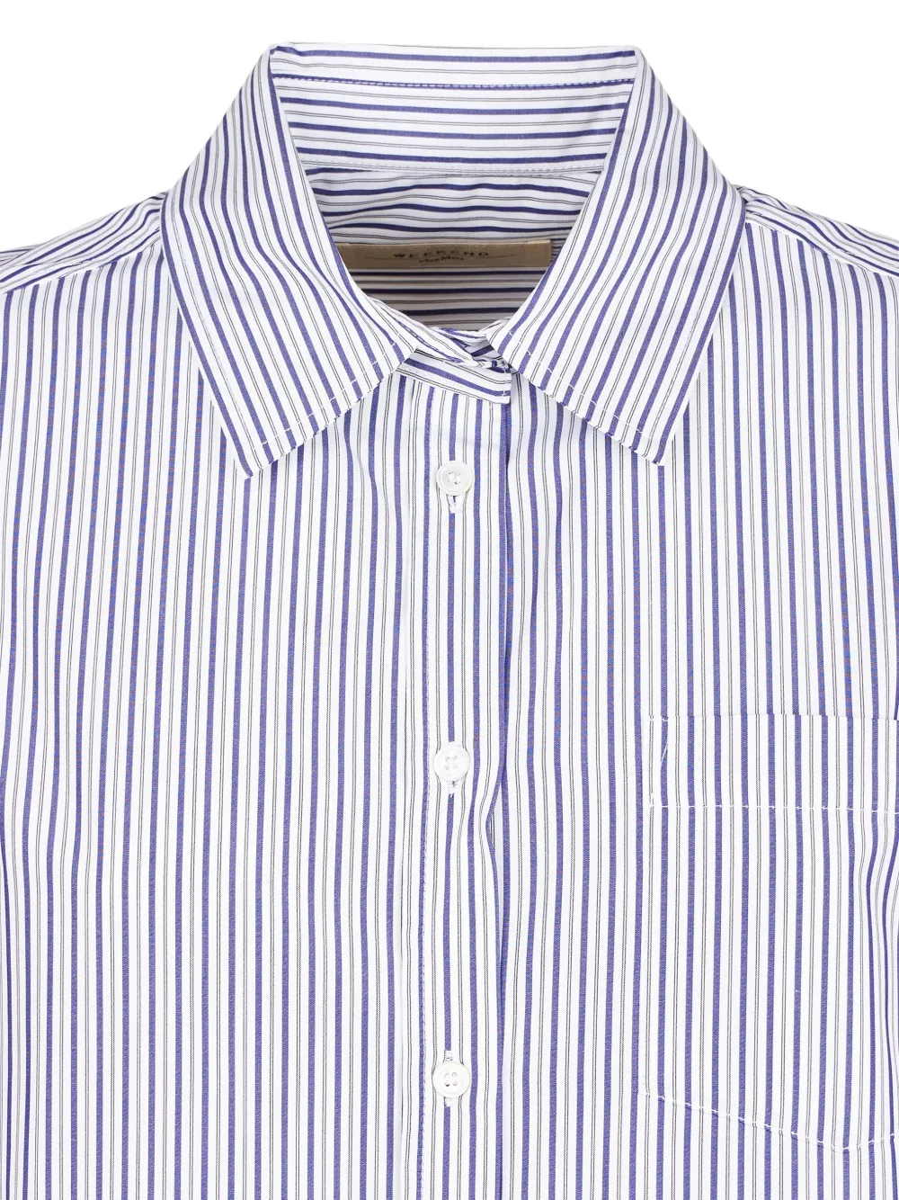  Weekend Max Mara Striped Chest-pocket Shirt - White 