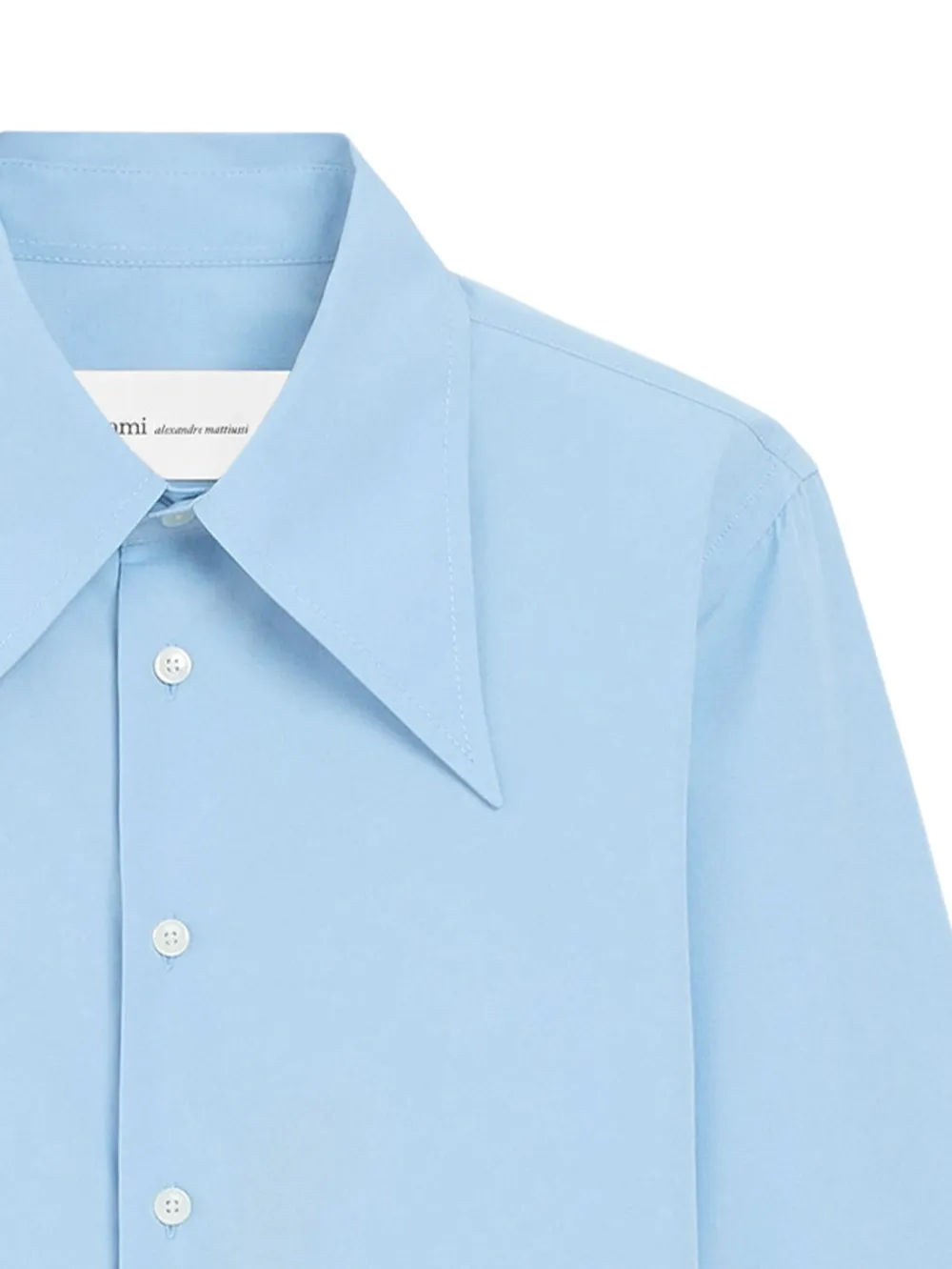 AMI Paris Blouse met puntige kraag Blauw