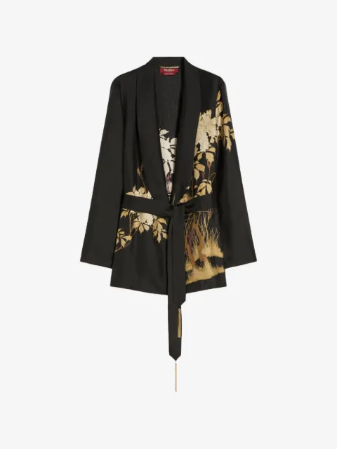 Max Mara Msetunica floral-print belted top