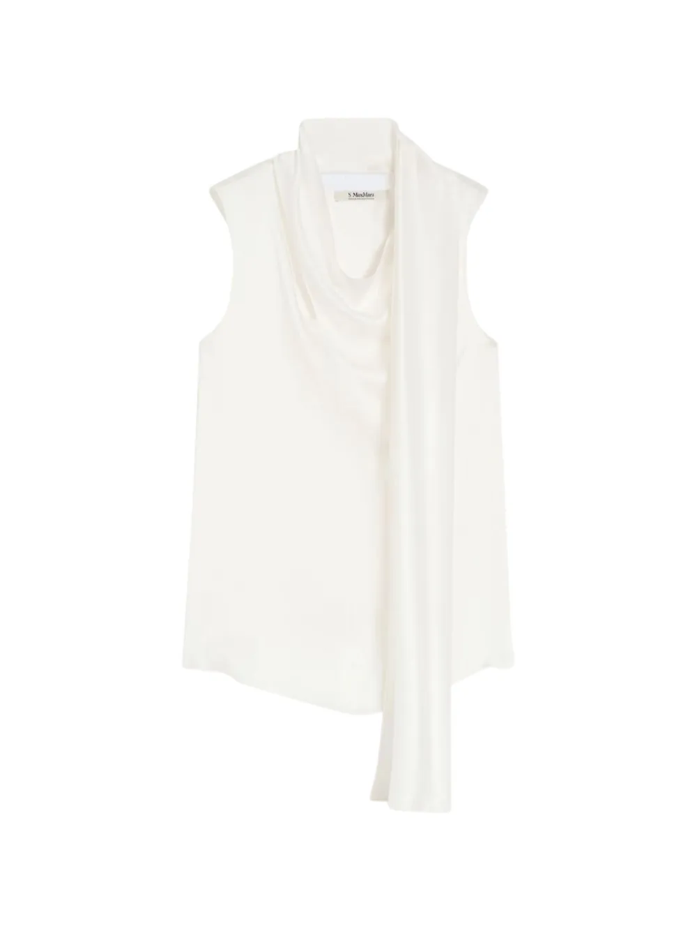 'S Max Mara drape sleeveless blouse - Bianco
