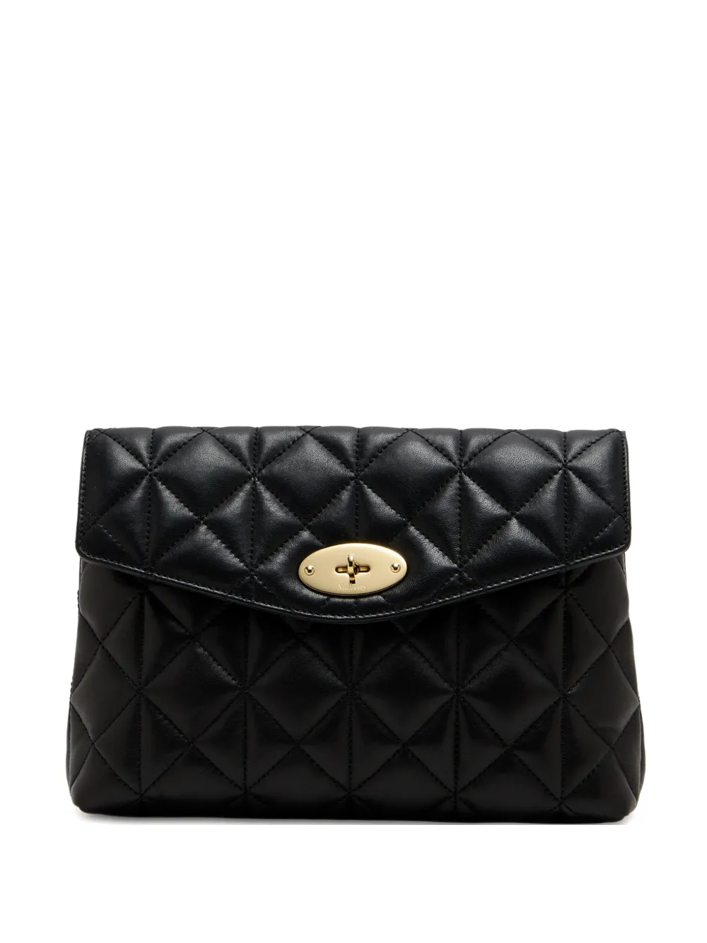 Mulberry Darley quilted turnlock clutch bag - Nero
